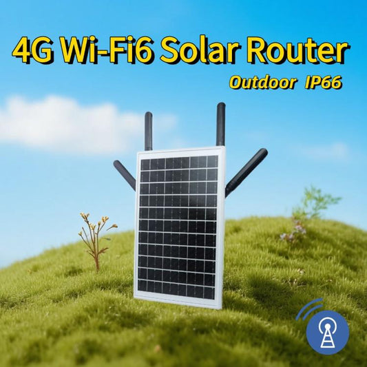 EAU 4G Solar SIM Card WiFi 6 Router Waterproof Outdoor 4G To WiFi Cable(White) - Wireless Routers by buy2fix | Online Shopping UK | buy2fix
