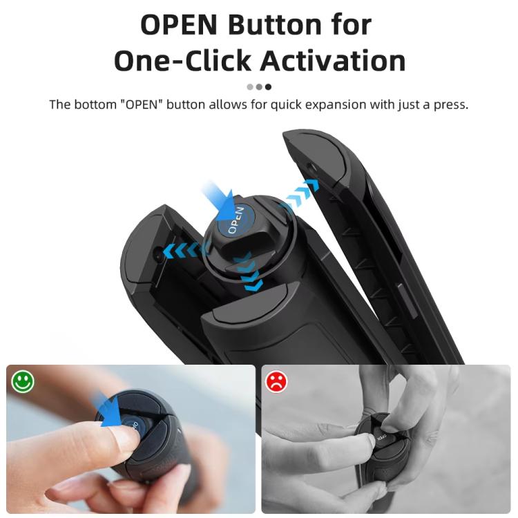 Flymile 1.63m Magnetic Quick-Release Tripod Selfie Stick for Action Cameras for Vlogging, Outdoor Sports(Black) - Portable Mini Tripod by Flymile | Online Shopping UK | buy2fix