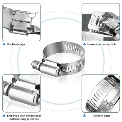 40pcs /Set Stainless Steel American-Style Heavy-Duty Clamp Kit(303g) - Booster Cable & Clip by buy2fix | Online Shopping UK | buy2fix