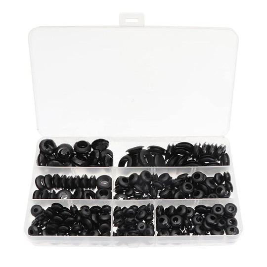 260pcs /Set Double-Sided O-Ring Rubber Sealing Waterproof Conduit Rings(Black)