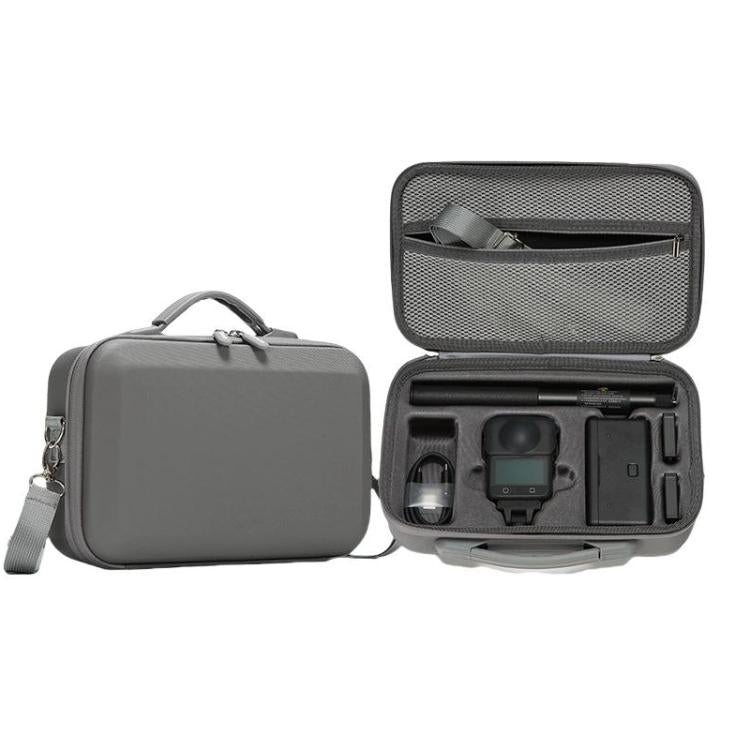 For DJI Osmo 360 Adventure Combo Flymile PU Leather Shoulder Bag Waterproof Crossbody Sling Bag(Gray) - Case & Bags by Flymile | Online Shopping UK | buy2fix