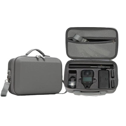 For DJI Osmo 360 Adventure Combo Flymile PU Leather Shoulder Bag Waterproof Crossbody Sling Bag(Gray) - Case & Bags by Flymile | Online Shopping UK | buy2fix