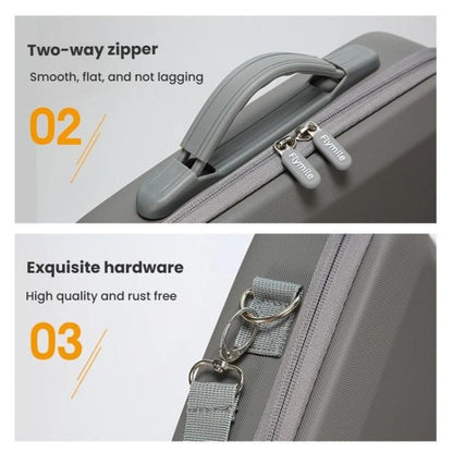 For DJI Osmo 360 Adventure Combo Flymile PU Leather Shoulder Bag Waterproof Crossbody Sling Bag(Gray) - Case & Bags by Flymile | Online Shopping UK | buy2fix