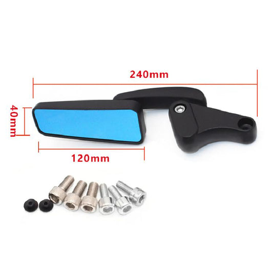 Universal Motorcycle Reverse Assist Reflective Rearview Mirror(Blue Glass) - Side Mirrors by buy2fix | Online Shopping UK | buy2fix