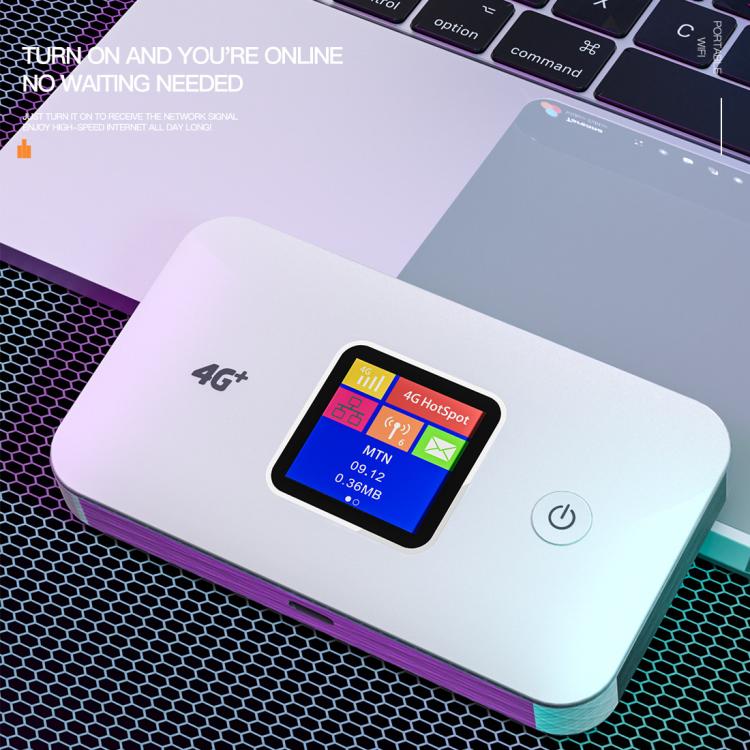 MF801 4G CAT7 Dual Band Portable WIFI LTE 300M Wireless Plug-in Router Color Screen MIFI Mobile Hotspot(White) - 4G Mobile Wifi by buy2fix | Online Shopping UK | buy2fix