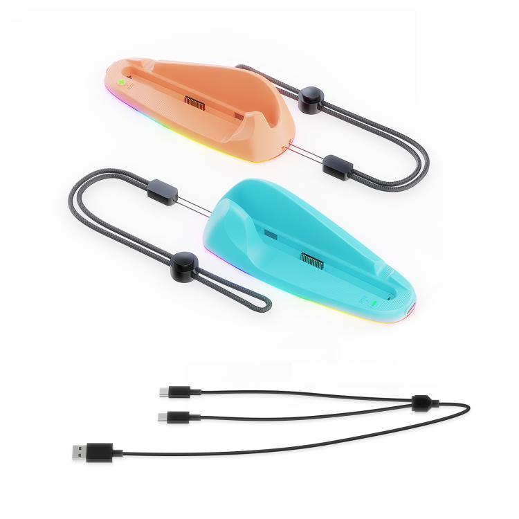 For Nintendo Switch 2 JYS Controller Mouse Magnetic Dock With Ambient Lighting(Blue Orange) - Gamepads by JYS | Online Shopping UK | buy2fix