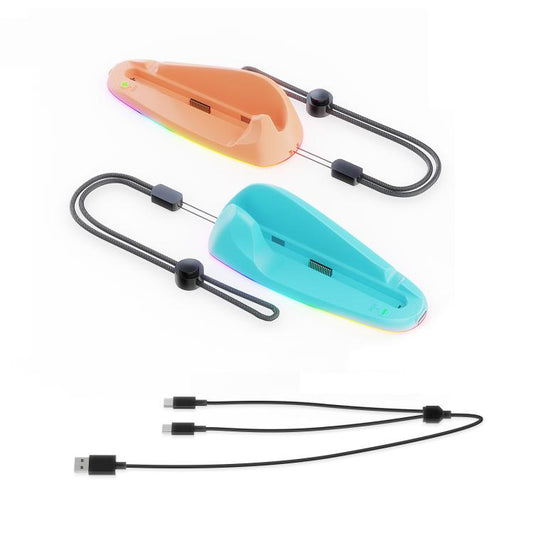 For Nintendo Switch 2 JYS Controller Mouse Magnetic Dock With Ambient Lighting(Blue Orange) - Gamepads by JYS | Online Shopping UK | buy2fix