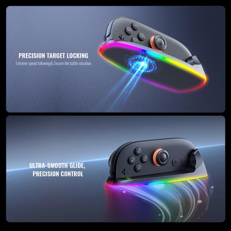 For Nintendo Switch 2 JYS Controller Mouse Magnetic Dock With Ambient Lighting(Black) - Gamepads by JYS | Online Shopping UK | buy2fix