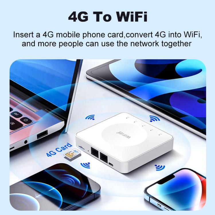 E8 4G Mini CPE Wireless Plug Card Router Dual Network Port WiFi6 Wireless Hotspot(White) - 4G Mobile Wifi by buy2fix | Online Shopping UK | buy2fix