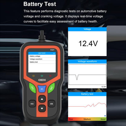 OBD 9-16V Car Battery Fault/Health Tester(V321) - Code Readers & Scan Tools by buy2fix | Online Shopping UK | buy2fix