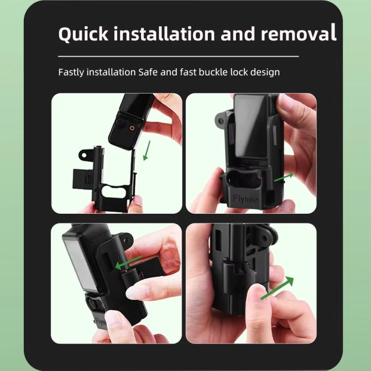 For DJI Osmo Pocket 3 Flymile Multi-Purpose Adapter Frame Expandable Mount(Black) - Mount & Holder by Flymile | Online Shopping UK | buy2fix
