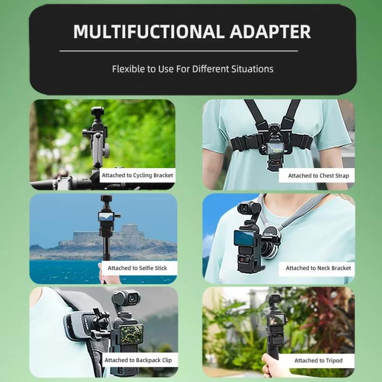 For DJI Osmo Pocket 3 Flymile Multi-Purpose Adapter Frame Expandable Mount(Black) - Mount & Holder by Flymile | Online Shopping UK | buy2fix