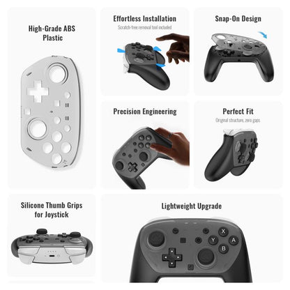 For Nintendo Switch 2 JYS 5-in-1 Crystal Case Full Protection Set Includes Console Shell, Joy-con & Pro Controller Cover, Faceplate, Game Cartridge Case - Cases by JYS | Online Shopping UK | buy2fix