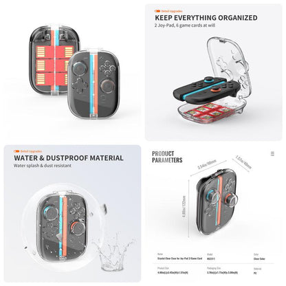 For Nintendo Switch 2 JYS 5-in-1 Crystal Case Full Protection Set Includes Console Shell, Joy-con & Pro Controller Cover, Faceplate, Game Cartridge Case - Cases by JYS | Online Shopping UK | buy2fix