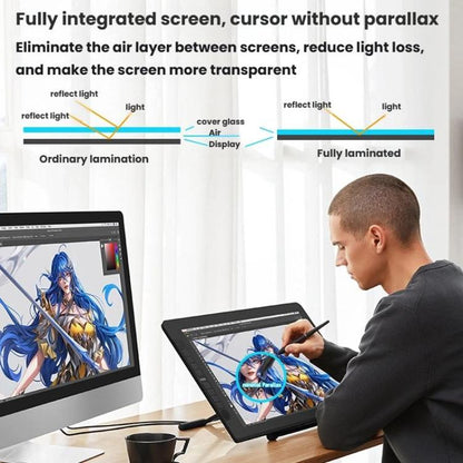 VEIKK VK2200PRO 21.5 inch Digital Screen Hand Drawing Screen Electronic Drawing Screen Compatible With Mobile Phone US Plug -  by VEIKK | Online Shopping UK | buy2fix