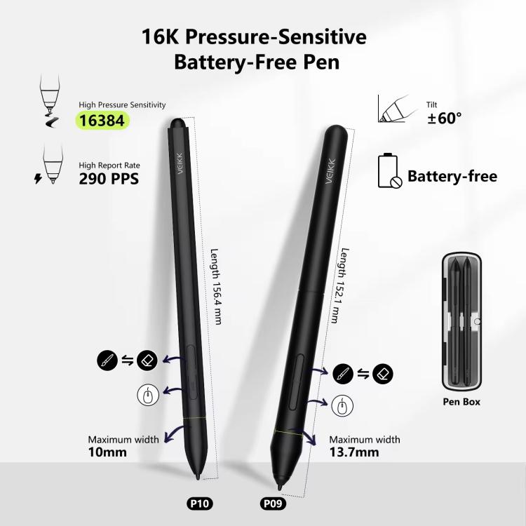 VEIKK VK1600 15.6 Inch Digital Drawing Screen Electronic Drawing Screen Compatible With Mobile Phone(Red) -  by VEIKK | Online Shopping UK | buy2fix