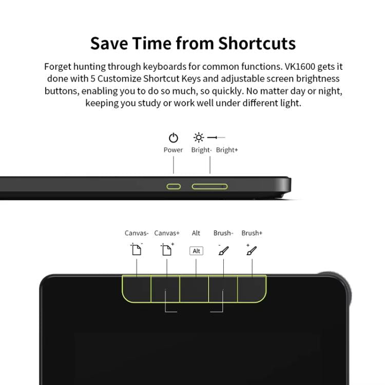 VEIKK VK1600 15.6 Inch Digital Drawing Screen Electronic Drawing Screen Compatible With Mobile Phone(Red) -  by VEIKK | Online Shopping UK | buy2fix