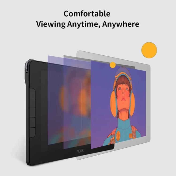 VEIKK VK1600 15.6 Inch Digital Drawing Screen Electronic Drawing Screen Compatible With Mobile Phone(Black) -  by VEIKK | Online Shopping UK | buy2fix