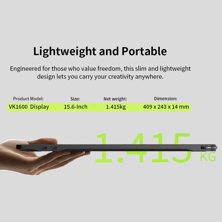 VEIKK VK1600 15.6 Inch Digital Drawing Screen Electronic Drawing Screen Compatible With Mobile Phone(Red) -  by VEIKK | Online Shopping UK | buy2fix