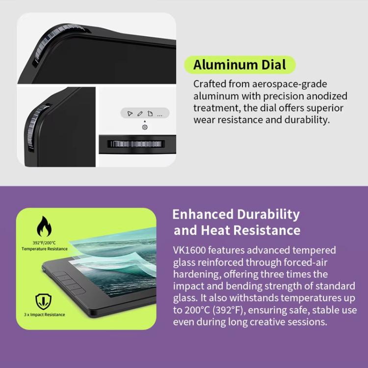 VEIKK VK1600 15.6 Inch Digital Drawing Screen Electronic Drawing Screen Compatible With Mobile Phone(Black) -  by VEIKK | Online Shopping UK | buy2fix