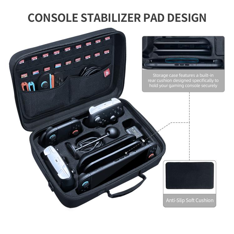 For Nintendo Switch 2 JYS All-in-One Storage Carrying Case Organizer with Shoulder Strap Fits Dock/Console/Pro Controller/Camera/Grip/Charger - Bags by JYS | Online Shopping UK | buy2fix