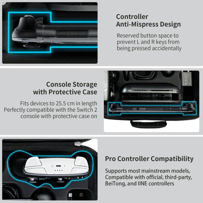 For Nintendo Switch 2 JYS All-in-One Storage Carrying Case Organizer with Shoulder Strap Fits Dock/Console/Pro Controller/Camera/Grip/Charger - Bags by JYS | Online Shopping UK | buy2fix