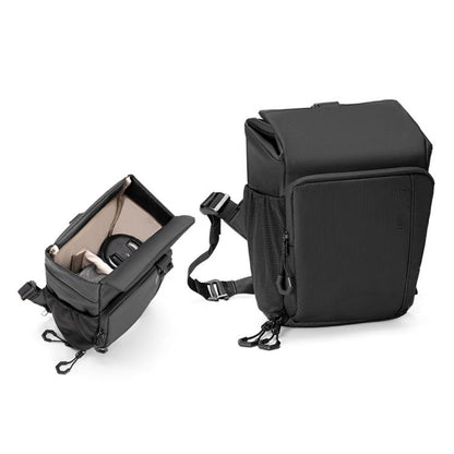 Cwatcun D198 Small Expandable Single Shoulder Camera Bag Waterproof Multi-Function Camera Bag(Black) - Strap Satchel by Cwatcun | Online Shopping UK | buy2fix