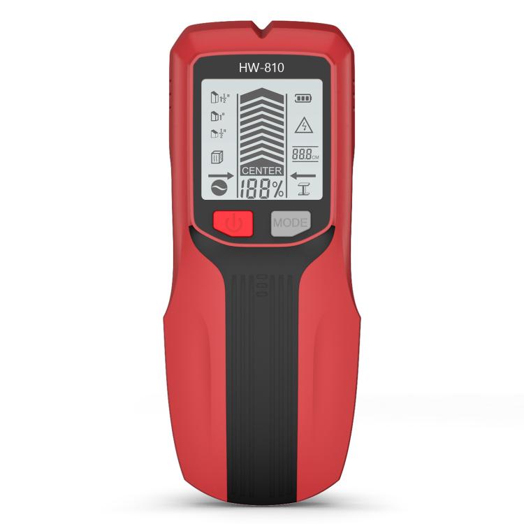 Multifunctional Wall Stud Wire Metal Detector(Red) - Metal Detector by buy2fix | Online Shopping UK | buy2fix