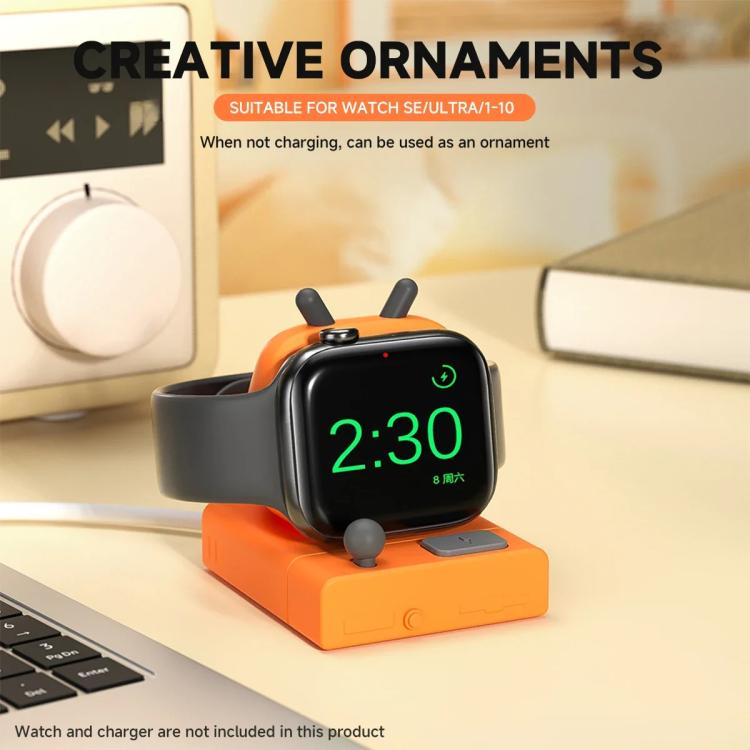 For Apple Watch Desktop Stand Silicone Base, Without Charger(Light Gray) - Charger / Holder by buy2fix | Online Shopping UK | buy2fix