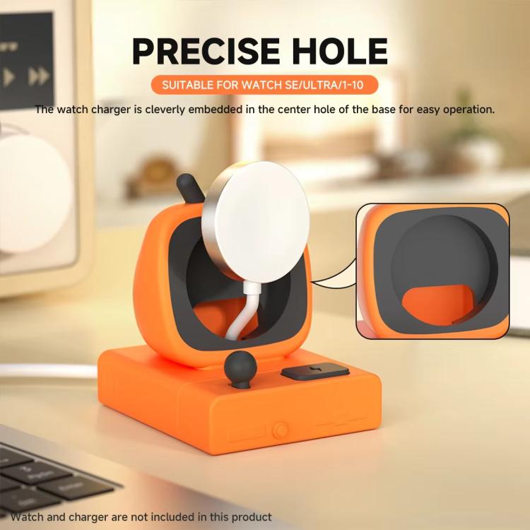 For Apple Watch Desktop Stand Silicone Base, Without Charger(Orange) - Charger / Holder by buy2fix | Online Shopping UK | buy2fix