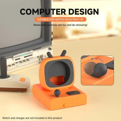 For Apple Watch Desktop Stand Silicone Base, Without Charger(Orange) - Charger / Holder by buy2fix | Online Shopping UK | buy2fix