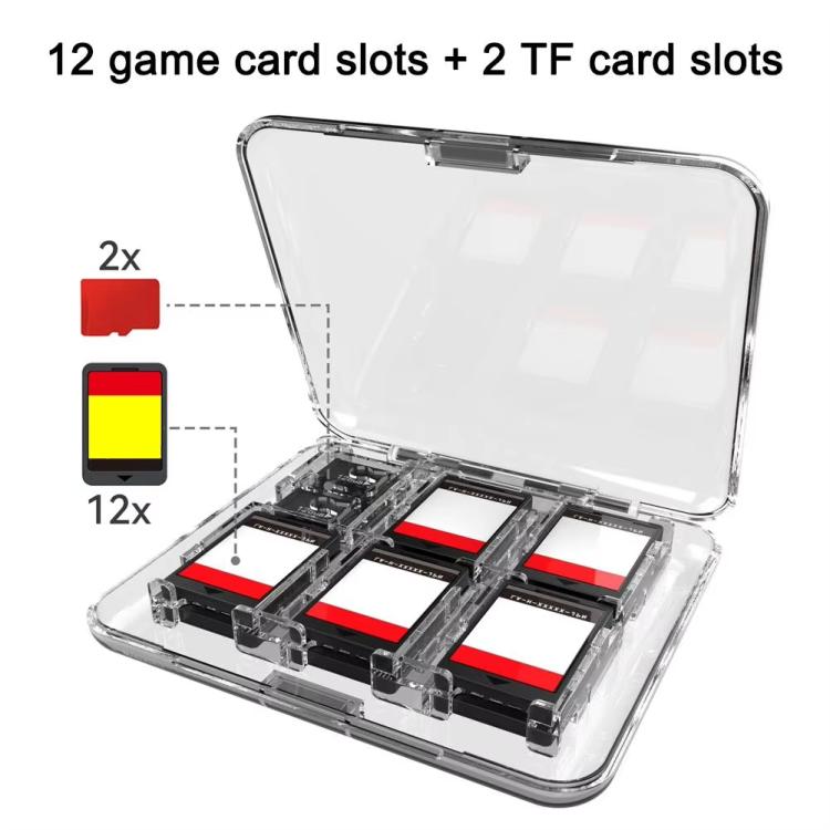 ipega Crystal Game Card Case For Nintendo Switch 2/Switch with 12 Game Card Slots Secure Locking Design - Cases by ipega | Online Shopping UK | buy2fix