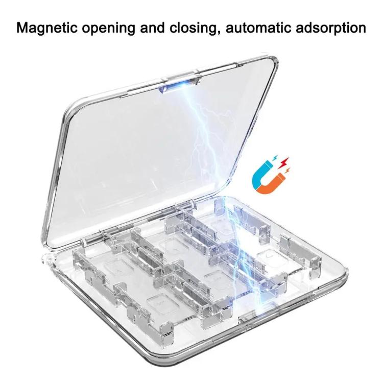 ipega Crystal Game Card Case For Nintendo Switch 2/Switch with 12 Game Card Slots Secure Locking Design - Cases by ipega | Online Shopping UK | buy2fix