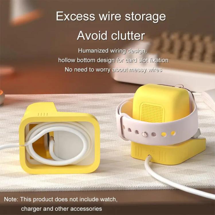 For Apple Watch Typewriter Style Stand Wireless Charging Silicone Base(Purple) - Charger / Holder by buy2fix | Online Shopping UK | buy2fix