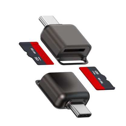 Type-C To TF / Micro SD Card Reader Memory Card Mini Adapter(Tarnish) - U Disk & Card Reader by buy2fix | Online Shopping UK | buy2fix
