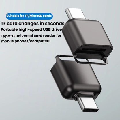 Type-C To TF / Micro SD Card Reader Memory Card Mini Adapter(Tarnish) - U Disk & Card Reader by buy2fix | Online Shopping UK | buy2fix