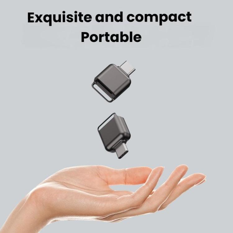 Type-C To TF / Micro SD Card Reader Memory Card Mini Adapter(Tarnish) - U Disk & Card Reader by buy2fix | Online Shopping UK | buy2fix