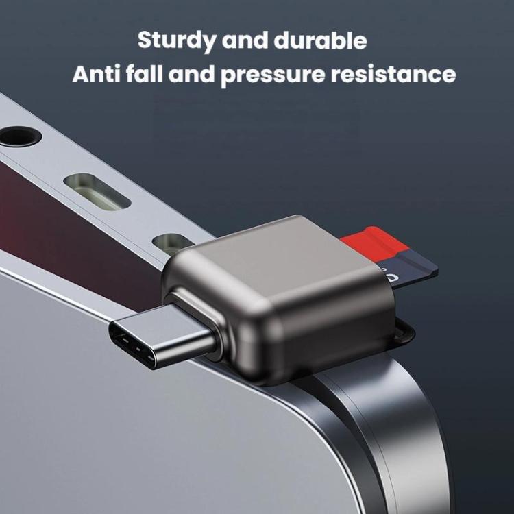 Type-C To TF / Micro SD Card Reader Memory Card Mini Adapter(Tarnish) - U Disk & Card Reader by buy2fix | Online Shopping UK | buy2fix