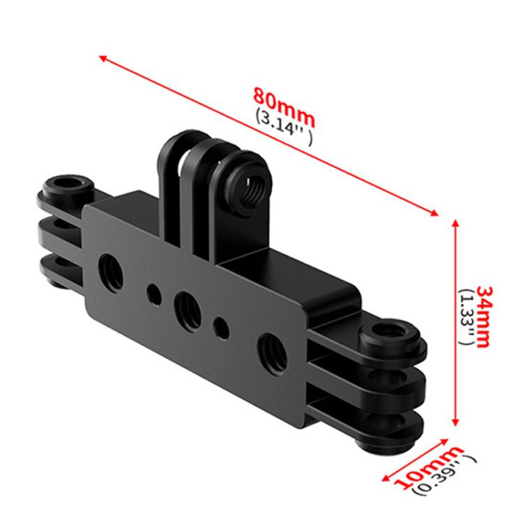 3 Card Aluminum Alloy 3 Station Live Streaming Stand Action Camera Multi Functional Expansion Adapter Accessory - Stand by buy2fix | Online Shopping UK | buy2fix