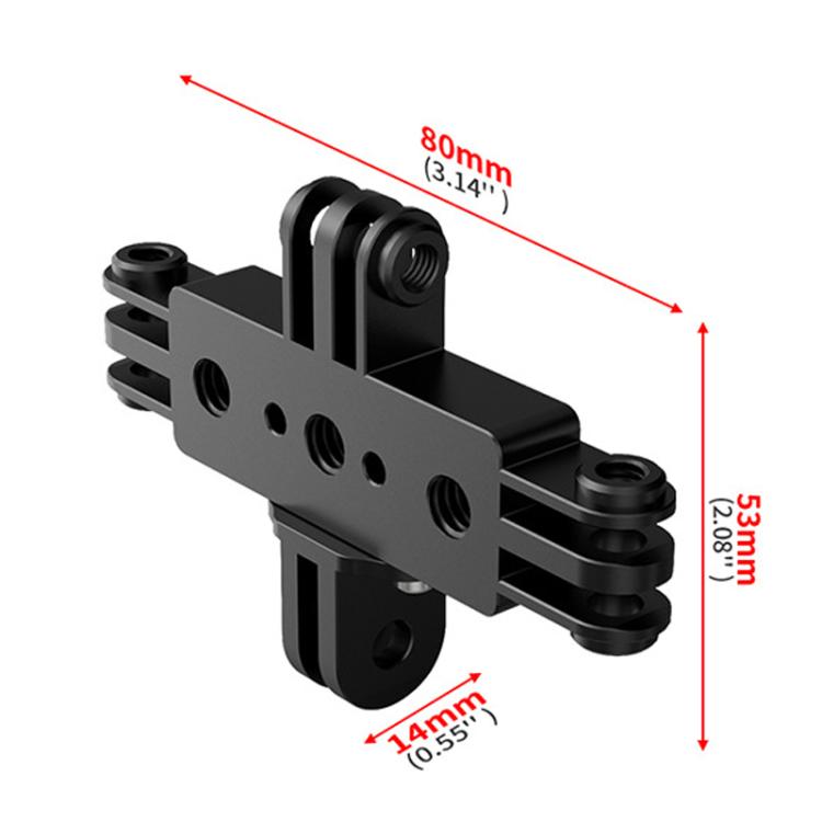 2 Card To 3 Card Aluminum Alloy 3 Station Live Streaming Stand Action Camera Multi Functional Expansion Adapter Accessory - Stand by buy2fix | Online Shopping UK | buy2fix