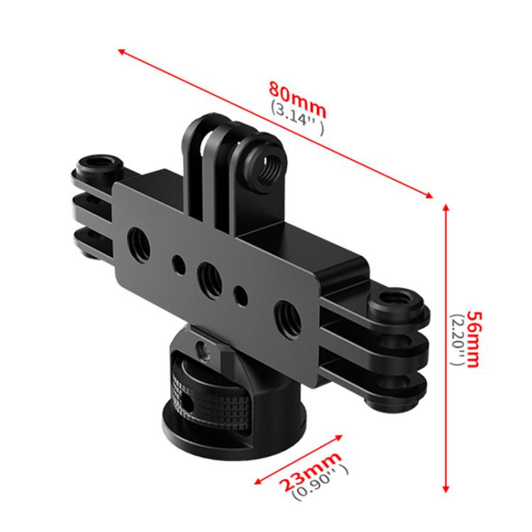 1/4 Pitch To 3 Card Aluminum Alloy 3 Station Live Streaming Stand Action Camera Multi Functional Expansion Adapter Accessory - Stand by buy2fix | Online Shopping UK | buy2fix