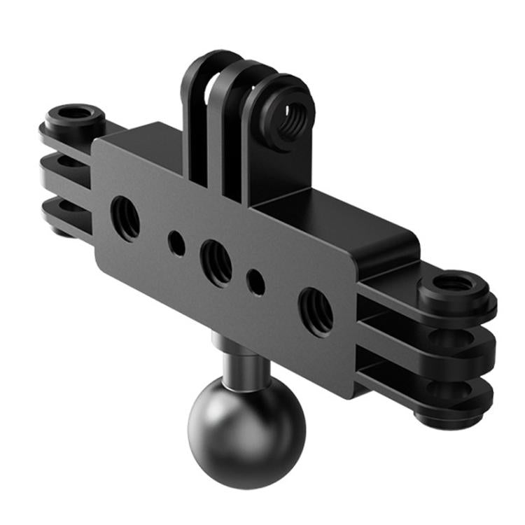 17mm Ball Head To 3 Card Aluminum Alloy 3 Station Live Streaming Stand Action Camera Multi Functional Expansion Adapter Accessory - Stand by buy2fix | Online Shopping UK | buy2fix