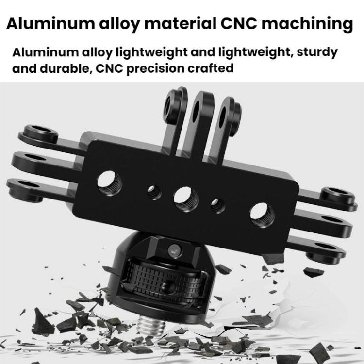 1/4 Pitch To 3 Card Aluminum Alloy 3 Station Live Streaming Stand Action Camera Multi Functional Expansion Adapter Accessory - Stand by buy2fix | Online Shopping UK | buy2fix