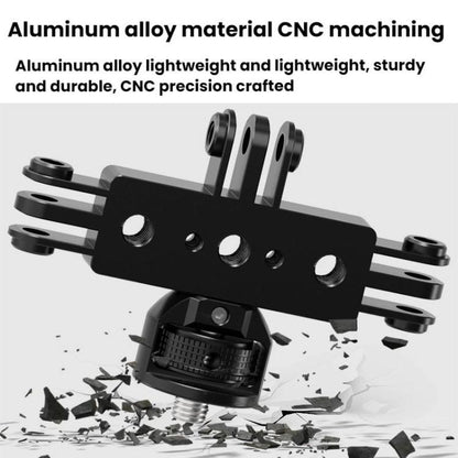 2 Card To 3 Card Aluminum Alloy 3 Station Live Streaming Stand Action Camera Multi Functional Expansion Adapter Accessory - Stand by buy2fix | Online Shopping UK | buy2fix