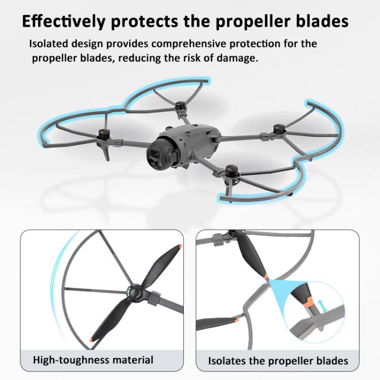 For DJI Mavic 4 Pro BRDRC Propeller Guard Anti-Collision Protection Frame(Gray) - DIY Propeller by BRDRC | Online Shopping UK | buy2fix