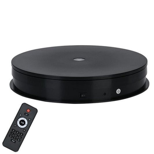 Remote Control Light Rotating Tray Still Life Display Adjustable Speed Brightness Jewelry Stand, Spec: 20cm Black Base Colorful Light Direct Plug -  by buy2fix | Online Shopping UK | buy2fix