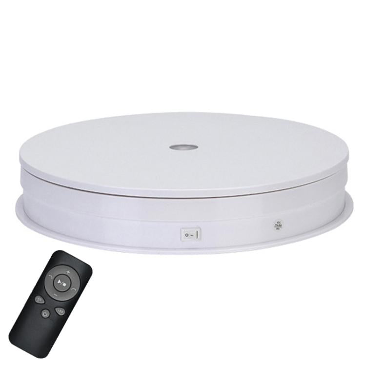 Remote Control Light Rotating Tray Still Life Display Adjustable Speed Brightness Jewelry Stand, Spec: 30cm White Base White Light Rechargeable -  by buy2fix | Online Shopping UK | buy2fix