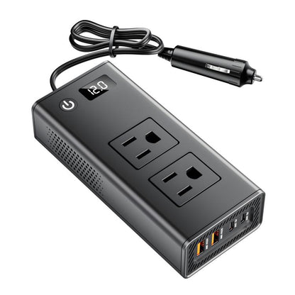 DC12V 200W Fast Charging QC3.0 PD Car Cigarette Lighter Portable Inverter(110V US Plug) - Others by buy2fix | Online Shopping UK | buy2fix