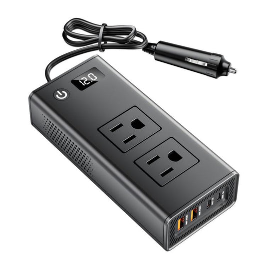 DC12V 200W Fast Charging QC3.0 PD Car Cigarette Lighter Portable Inverter(110V US Plug) - Others by buy2fix | Online Shopping UK | buy2fix