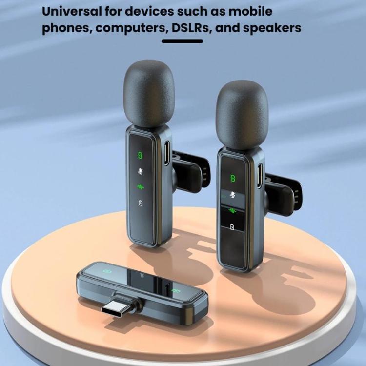 J82 Dual Mic 3 In 1 Interface 8pcs /Set Wireless Collar Clip Microphone Smart Noise Reduction Mini Microphone - Microphone by buy2fix | Online Shopping UK | buy2fix